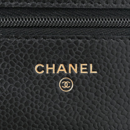 Chanel Caviar Quilted Wallet on Chain WOC Black 6 of 13