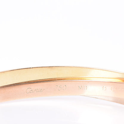 Cartier 18K Pink Yellow White Gold Trinity Bangle 8 of 8