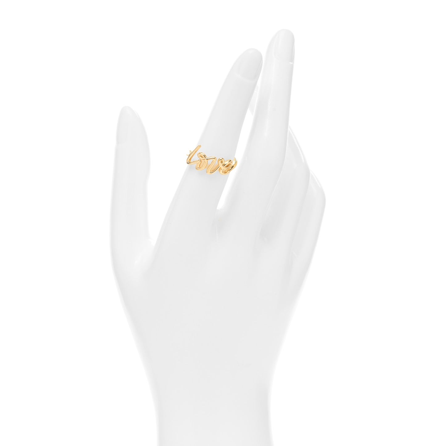 18K Yellow Gold Paloma's Graffiti Love Ring 54 7