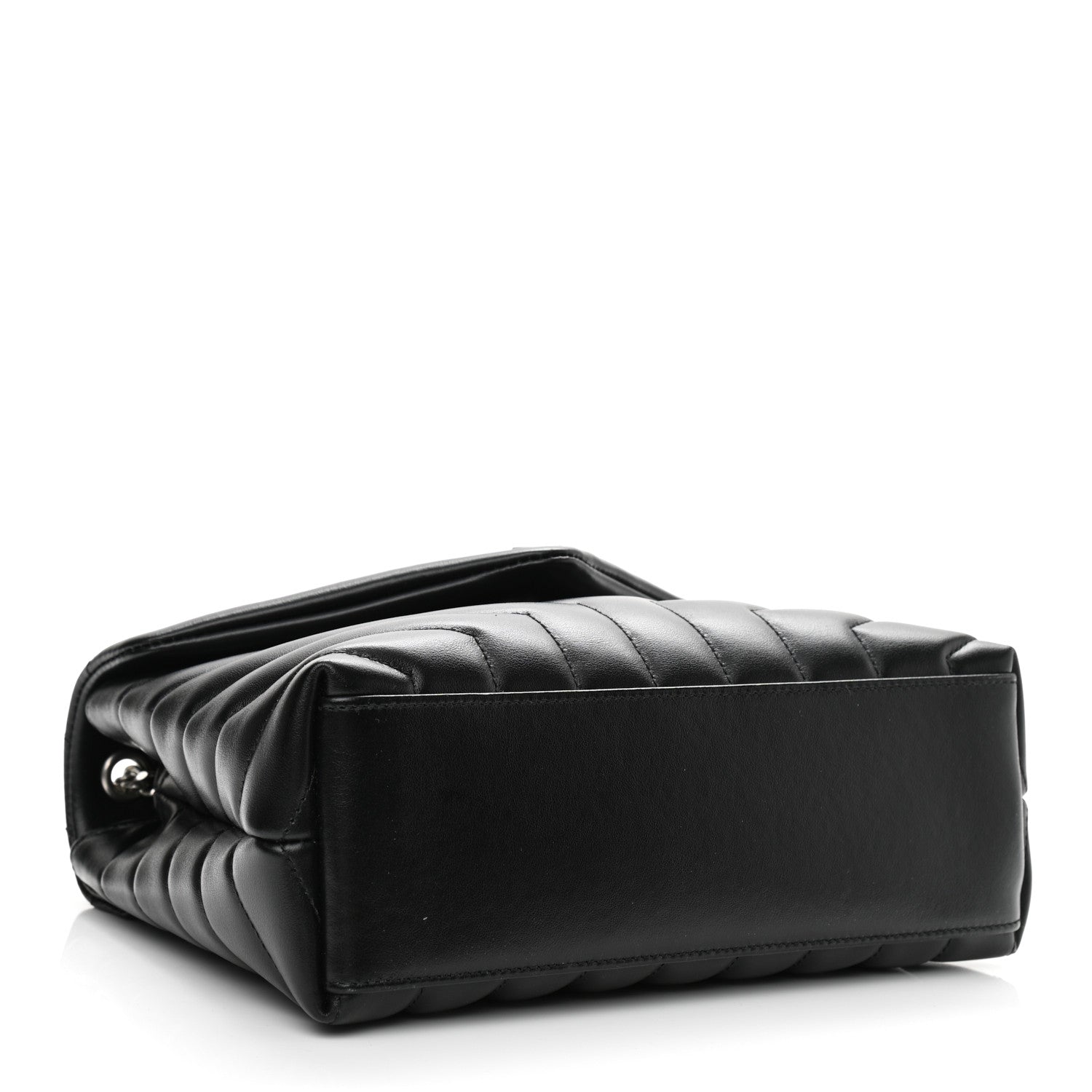 Saint Laurent Calfskin Y Quilted Monogram Small Loulou Chain Satchel Black 4 of 12