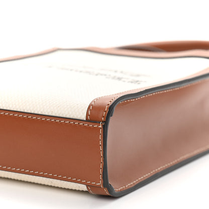 Celine Canvas Calfskin St. Tropez Mini Vertical Cabas Natural Tan 9 of 9