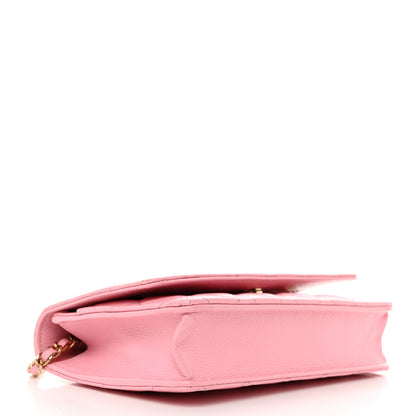 Chanel Caviar Quilted Multi Chain Wallet On Chain WOC Light Pink 4 of 11