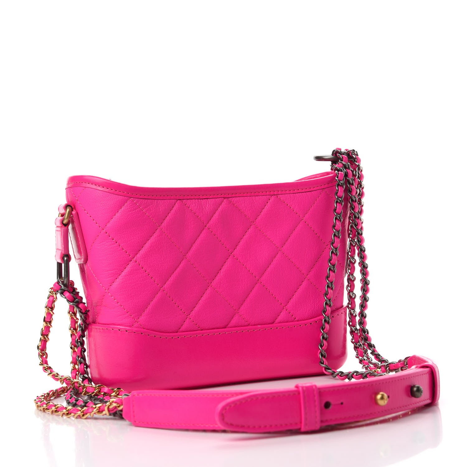 Chanel Goatskin Quilted Small Gabrielle Hobo Pink 3 of 11