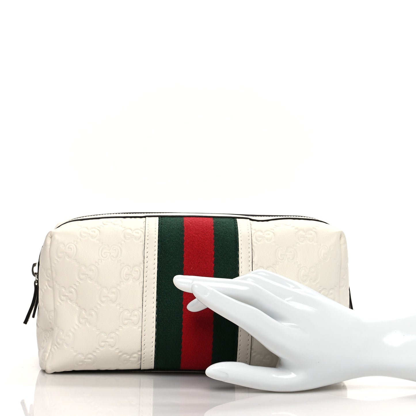 Guccissima Web Cosmetic Case White