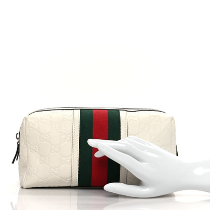 Gucci Guccissima Web Cosmetic Case White 2 of 11