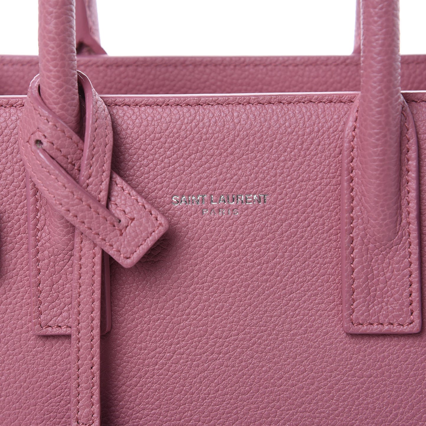 Grained Calfskin Nano Sac De Jour Rose Dark