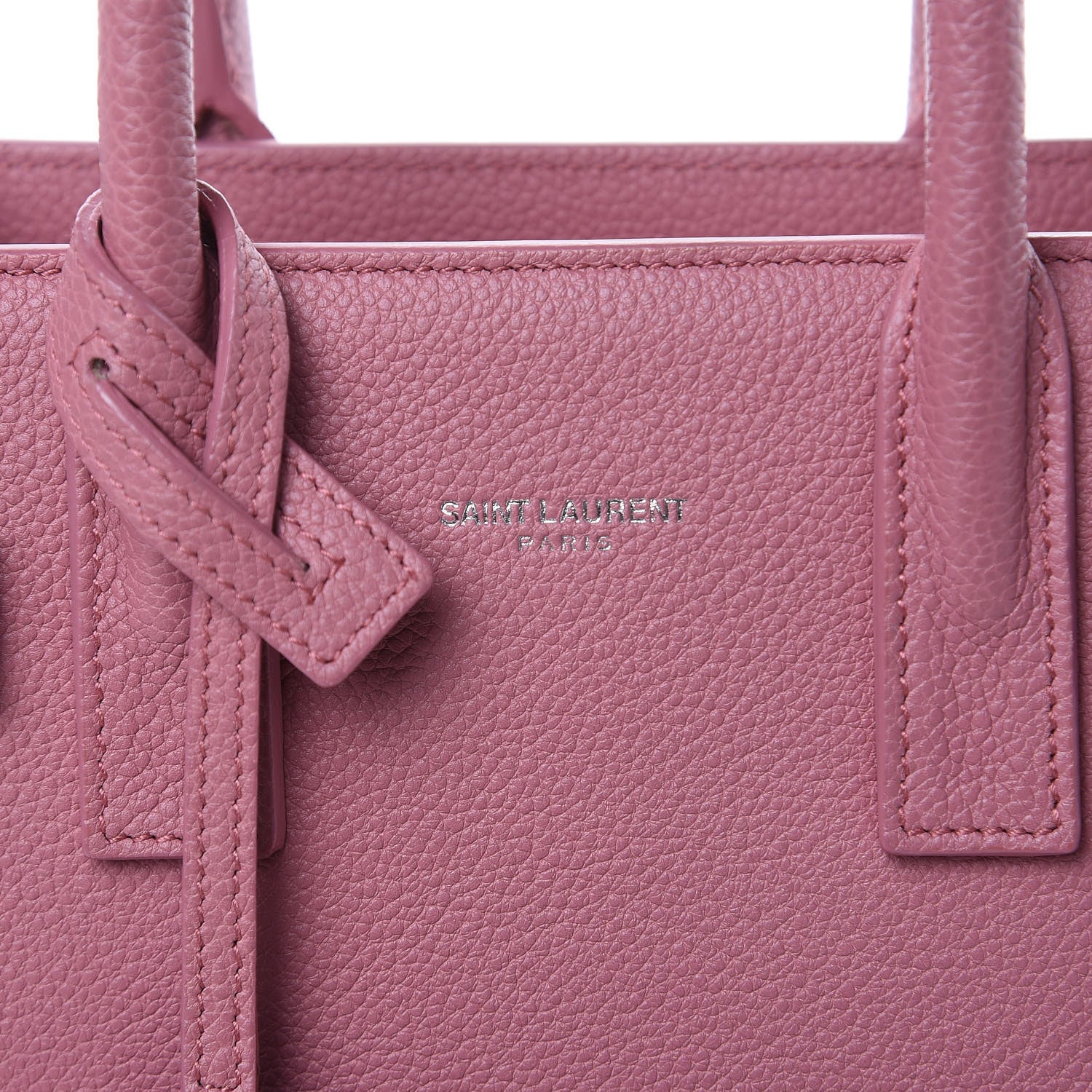Saint Laurent Grained Calfskin Nano Sac De Jour Rose Dark 11 of 12