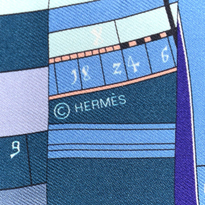 Hermes Silk Astrologie Nouvelle Twilly Ultraviolet Bleu Corail 3 of 8