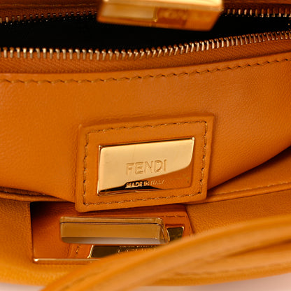Fendi Nappa Mini Peekaboo Iconic Satchel Giallo Syrup 5 of 10