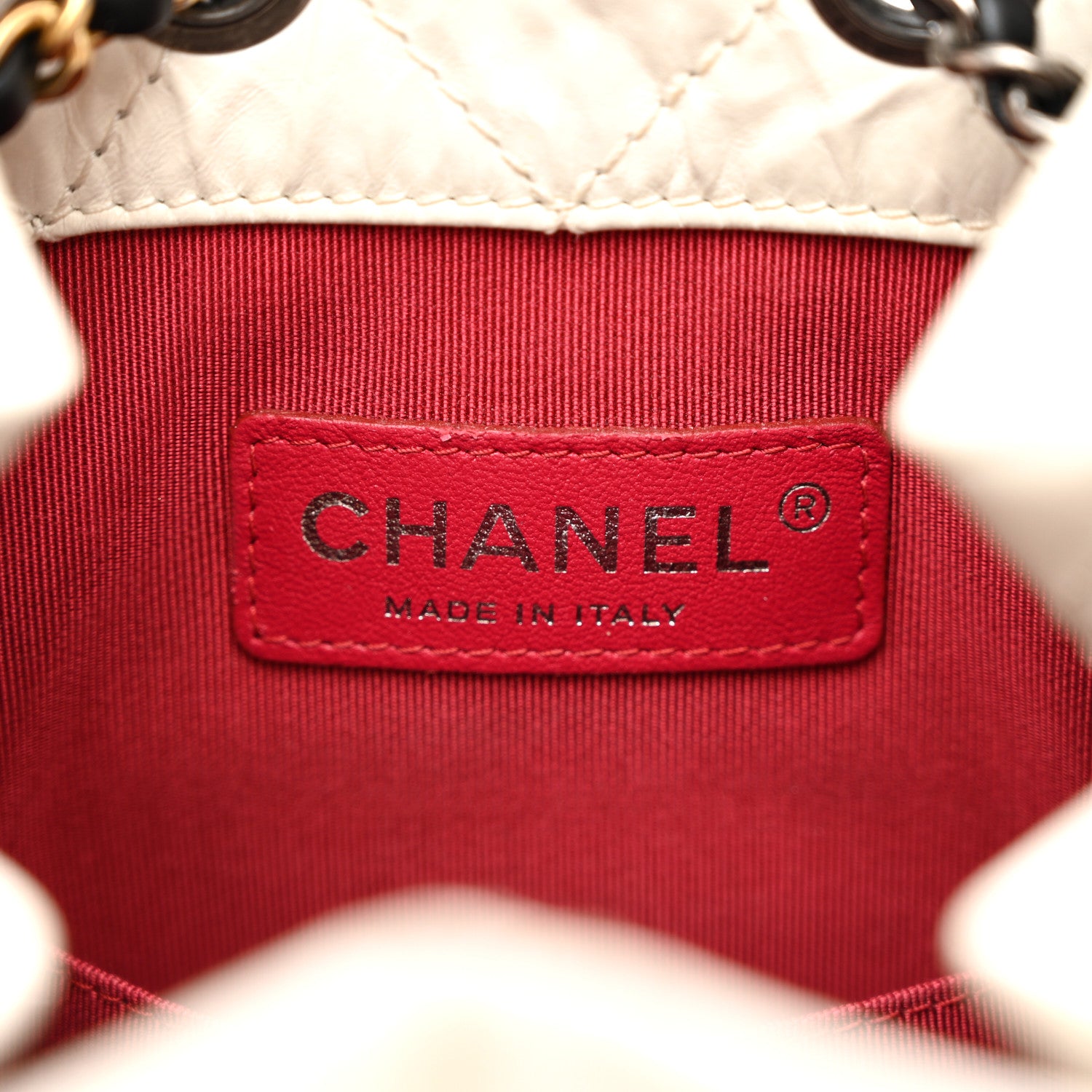 Chanel Aged Calfskin Quilted Small Gabrielle Backpack Black White 6 of 14