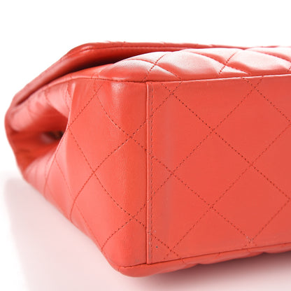 Chanel Lambskin Quilted Maxi Single Flap Light Red 11 of 12