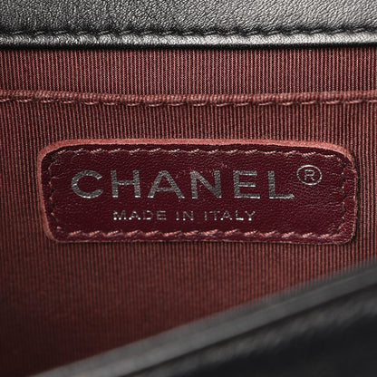 Chanel Calfskin Chevron Quilted Small Boy Flap Black 6 of 10