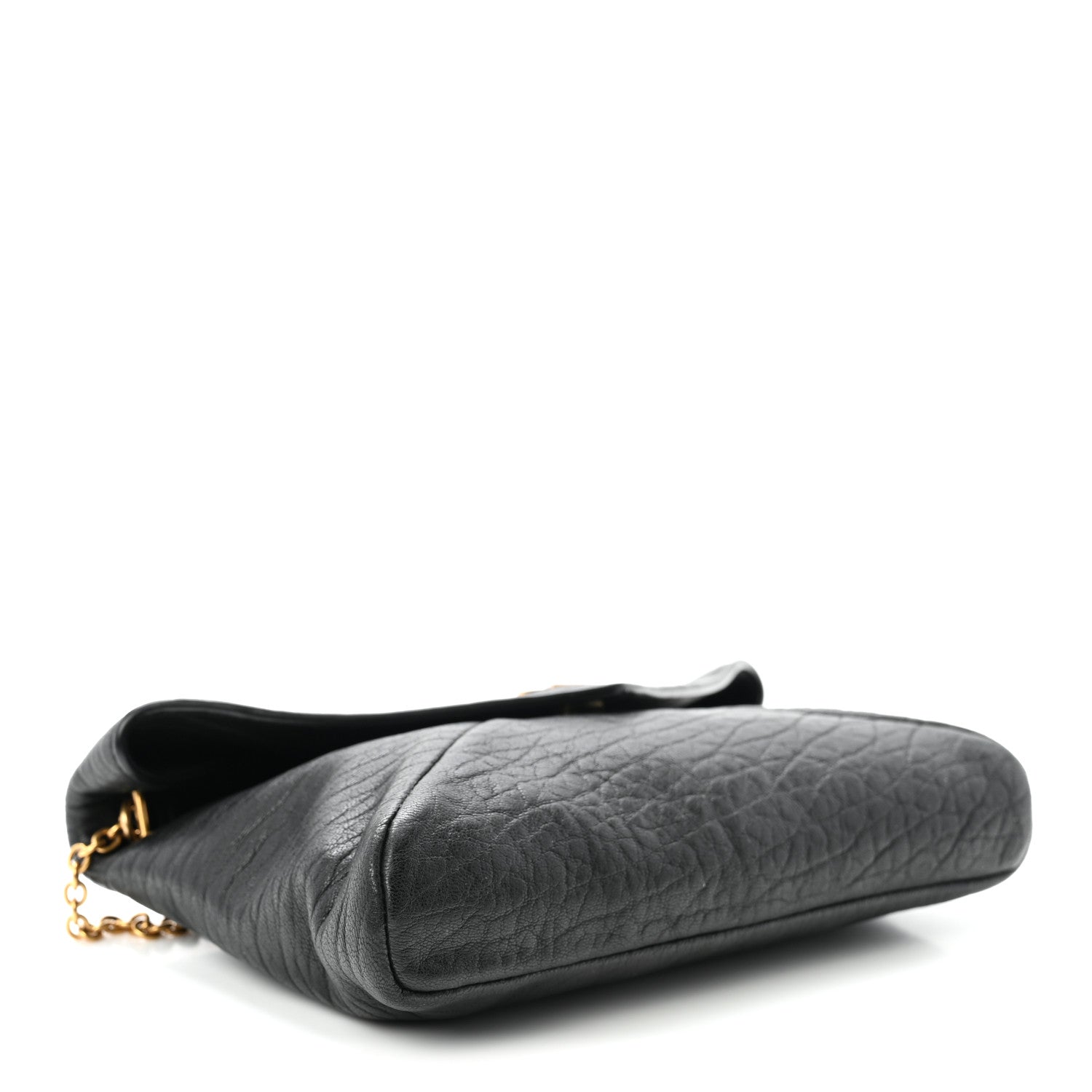 Saint Laurent Supple Lambskin Small Cassandre Chain Pouch Black 4 of 10