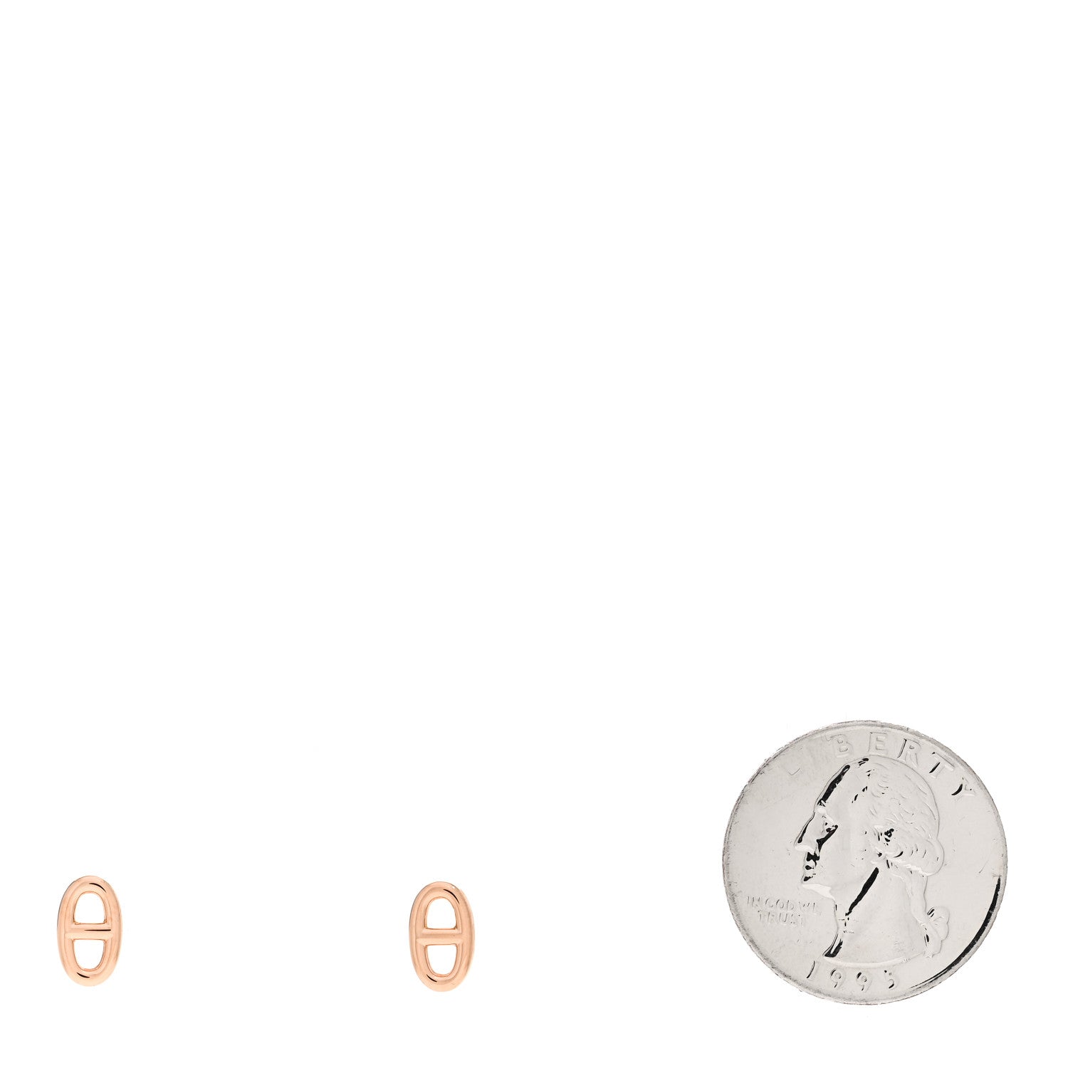 Hermes 18K Rose Gold TPM Farandole Stud Earrings 2 of 5