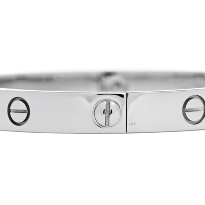 Cartier 18K White Gold LOVE Bracelet 17 4 of 8