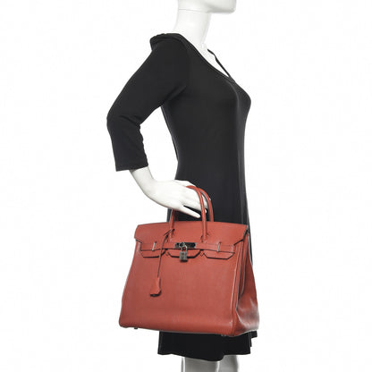 Hermes Chevre Mangalore HAC Birkin 32 Coq de Roche 2 of 33