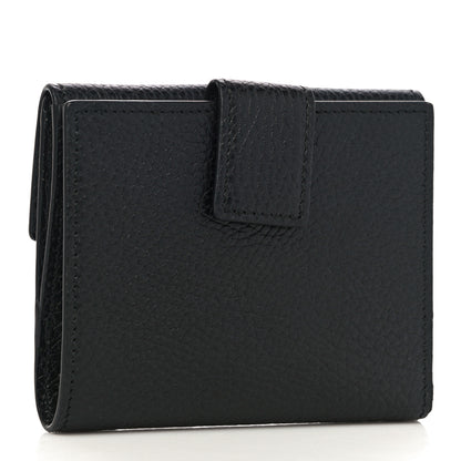 Gucci Dollar Calfskin Interlocking G French Wallet Black 3 of 11