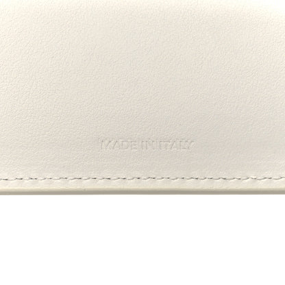 Celine Grained Calfskin Medium Multifunction Strap Wallet White Ocre 7 of 9