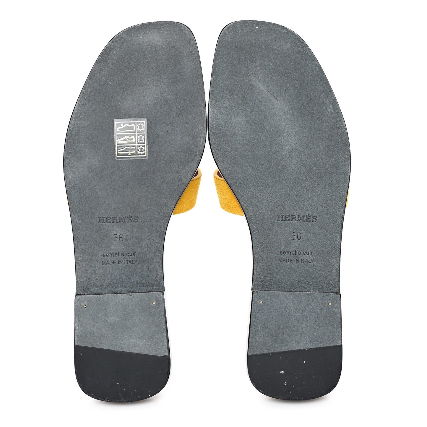 Suede Goatskin Oran Sandals 36 Jaune Topaze