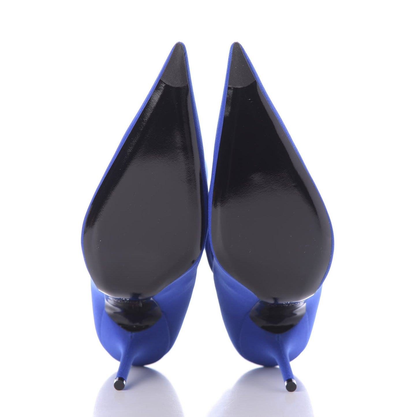 Jersey Crepe Pointed Toe Knife Booties 40 Bleu Sapphir
