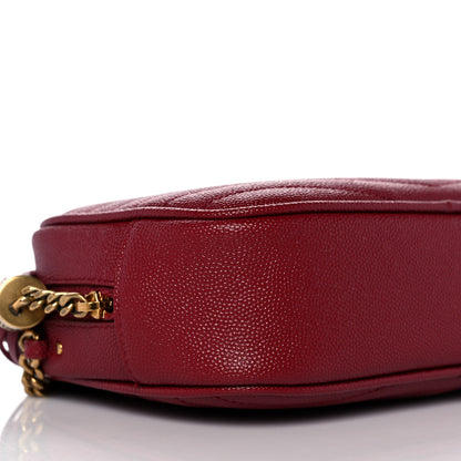 Saint Laurent Grain De Poudre Matelasse Monogram Mini Lou Camera Bag Opyum Red 8 of 10