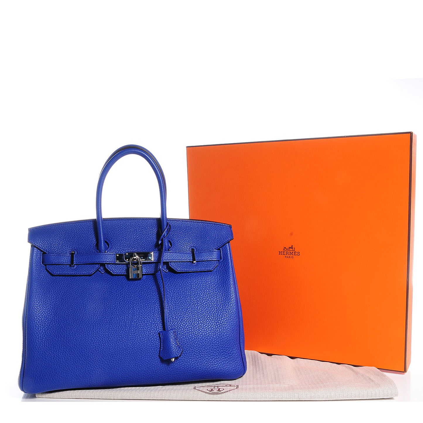 Togo Birkin 35 Bleu Electrique