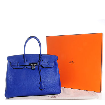 Hermes Togo Birkin 35 Bleu Electrique 5 of 21