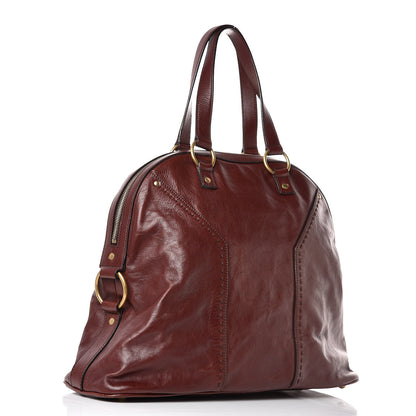 Saint Laurent Calfskin Oversized Muse Bordeaux 3 of 14