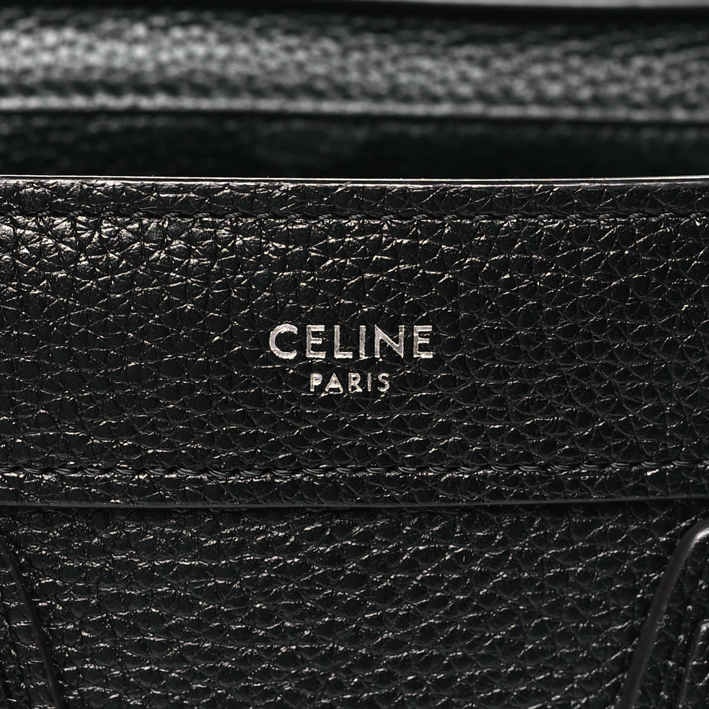 Drummed Calfskin Nano Luggage Black