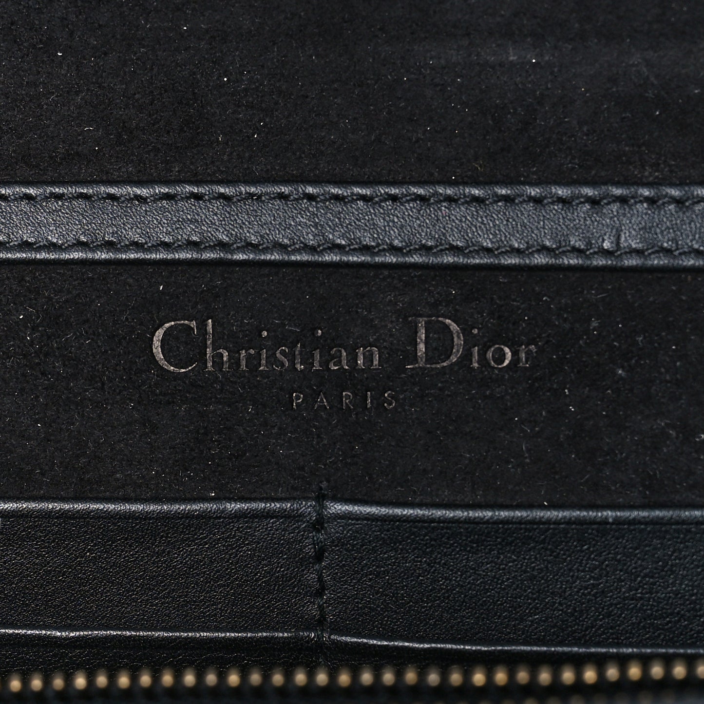 Calfskin Embossed Stars Wallet on Chain Black Gold