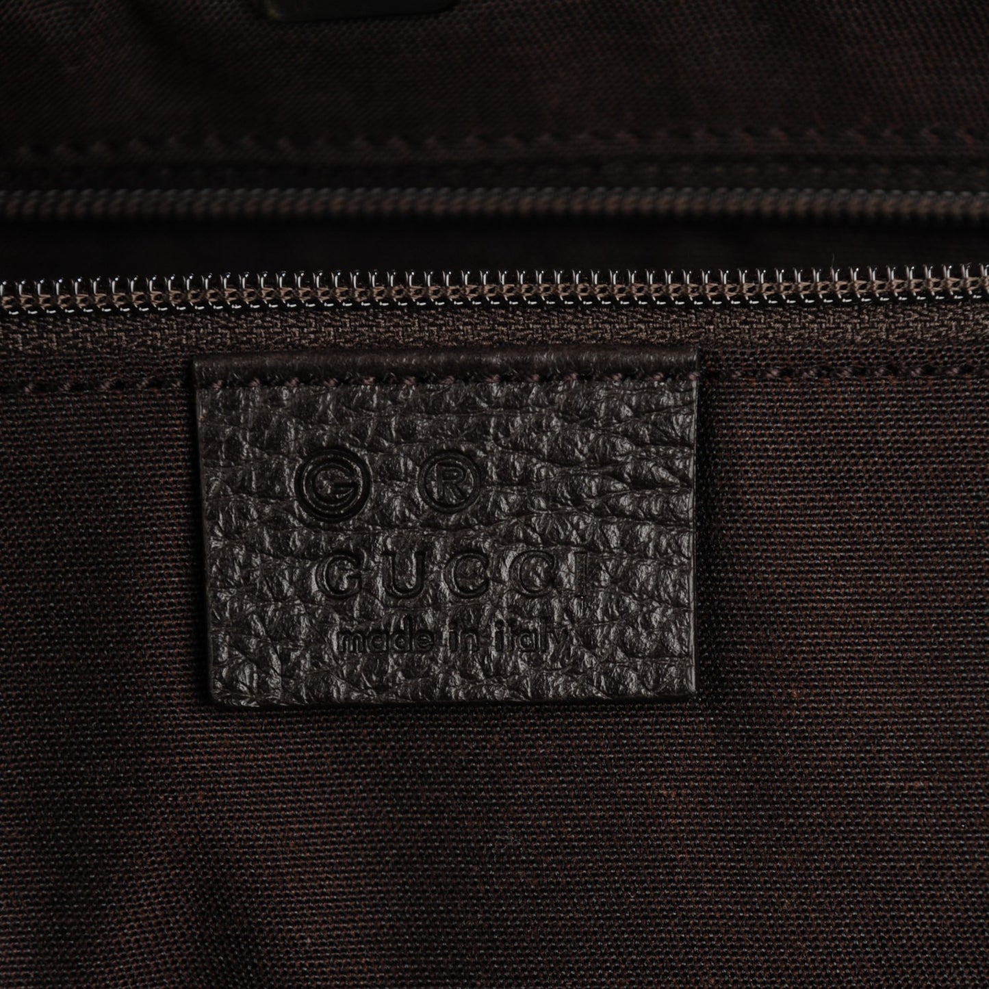 Crystal Monogram Abbey D Ring Tote Dark Brown