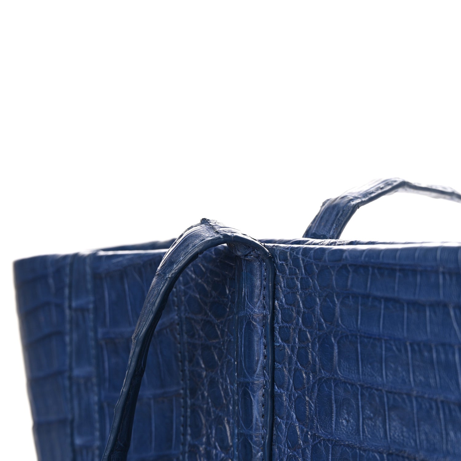 Nancy Gonzalez Crocodile Leaf Tote Electric Blue 14 of 16
