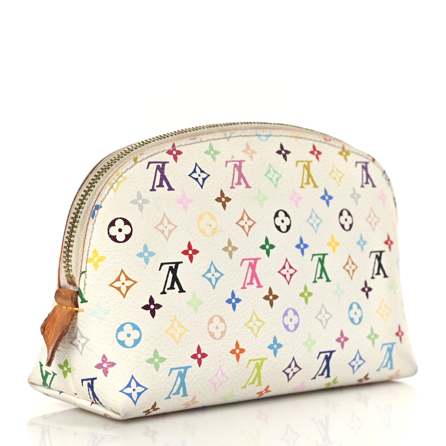 Monogram Multicolor Cosmetic Pouch White Litchi