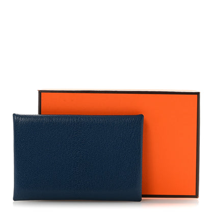 Hermes Chevre Chamkila Calvi Card Case Deep Bleu 9 of 9