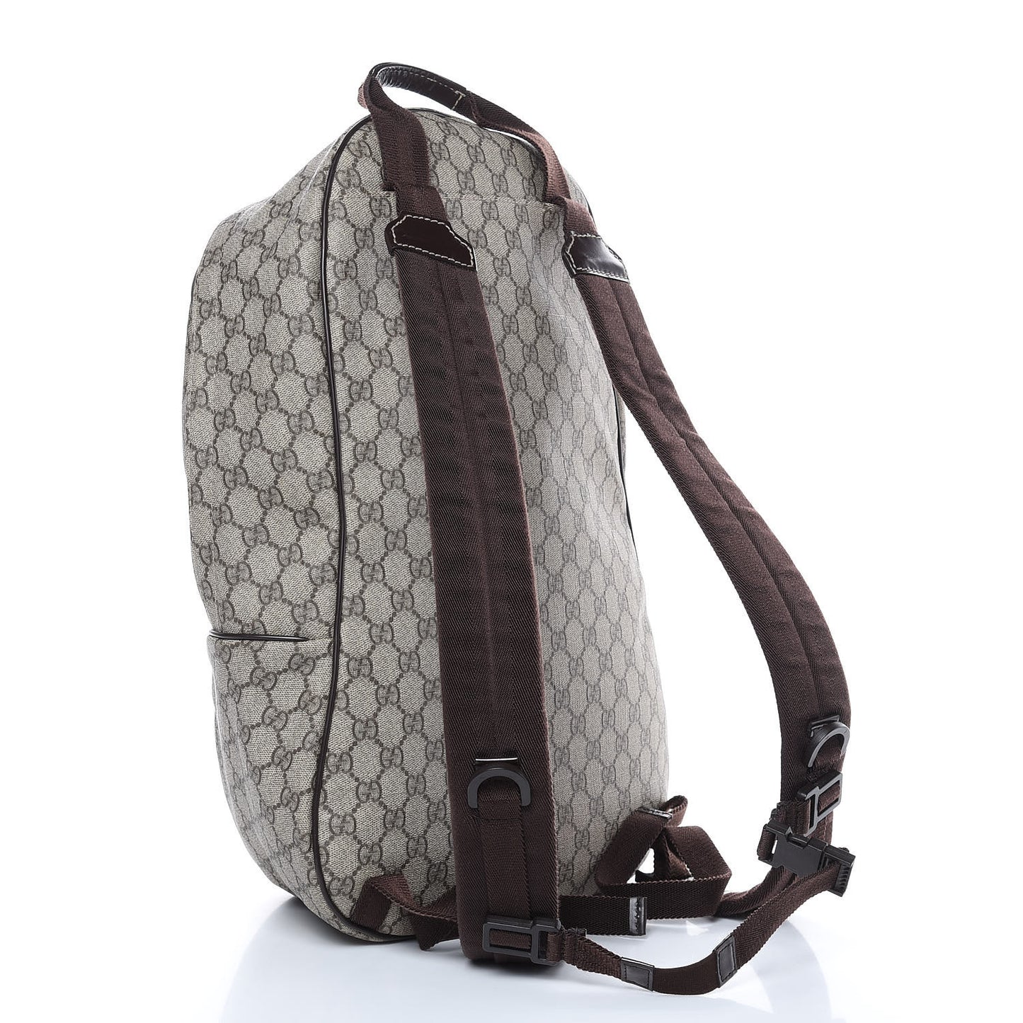 GG Plus Monogram Interlocking G Medium Backpack Dark Brown