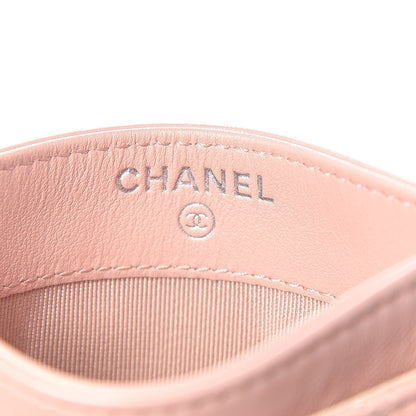 Chanel Aged Calfskin Quilted Gabrielle Card Holder Wallet Light Pink 6 of 9