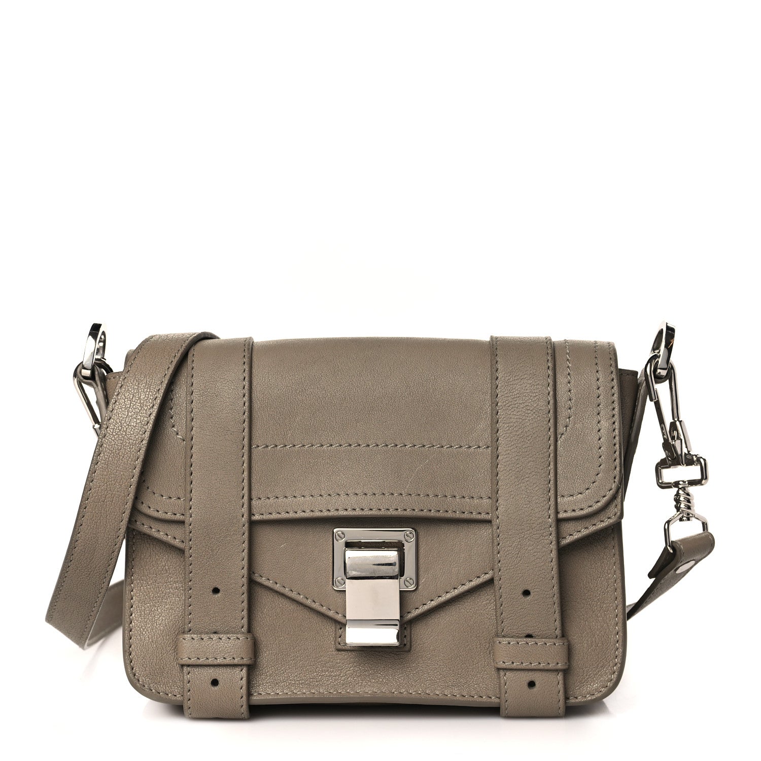Proenza Schouler Lambskin PS1 Mini Pouch Messenger Smoke 1 of 8