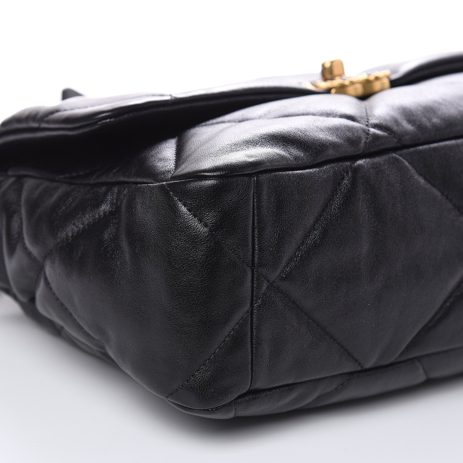 Chanel Lambskin Quilted Large 19 Flap Black 8 of 9