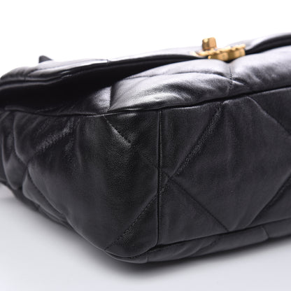 Chanel Lambskin Quilted Large 19 Flap Black 8 of 9