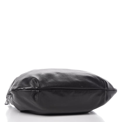 Prada Soft Calf Pleated Tote Black 5 of 11