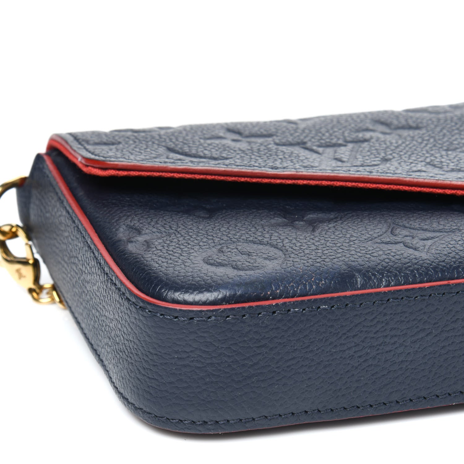 Louis Vuitton Empreinte Pochette Felicie Chain Wallet Marine Rouge 8 of 14