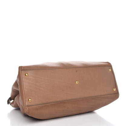 Fendi Vitello Saddle Large Peekaboo Iconic Satchel Moro 5 of 19