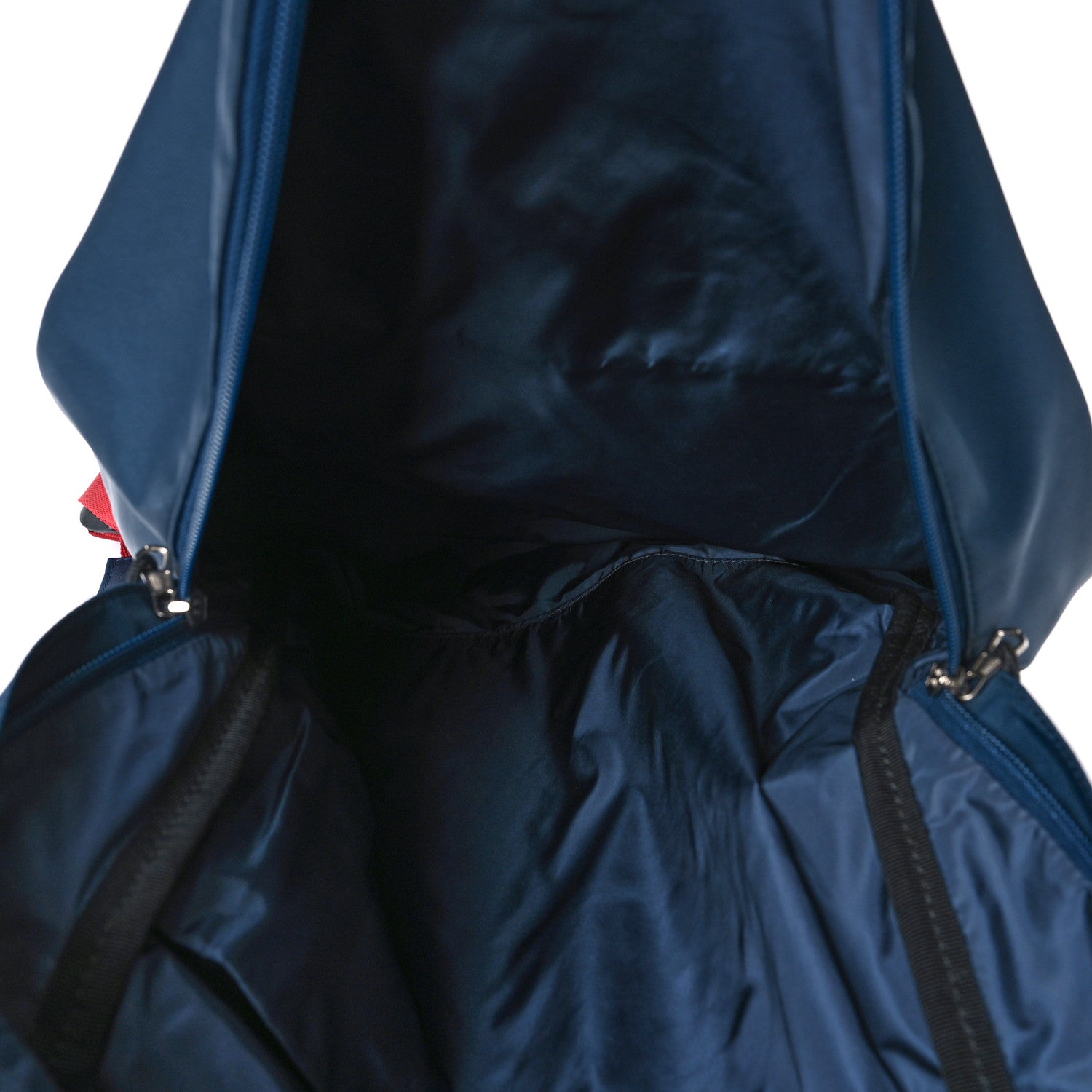 Balenciaga Sport Nylon Logo Embroidered Large Wheel Backpack Navy Blue Red 6 of 9