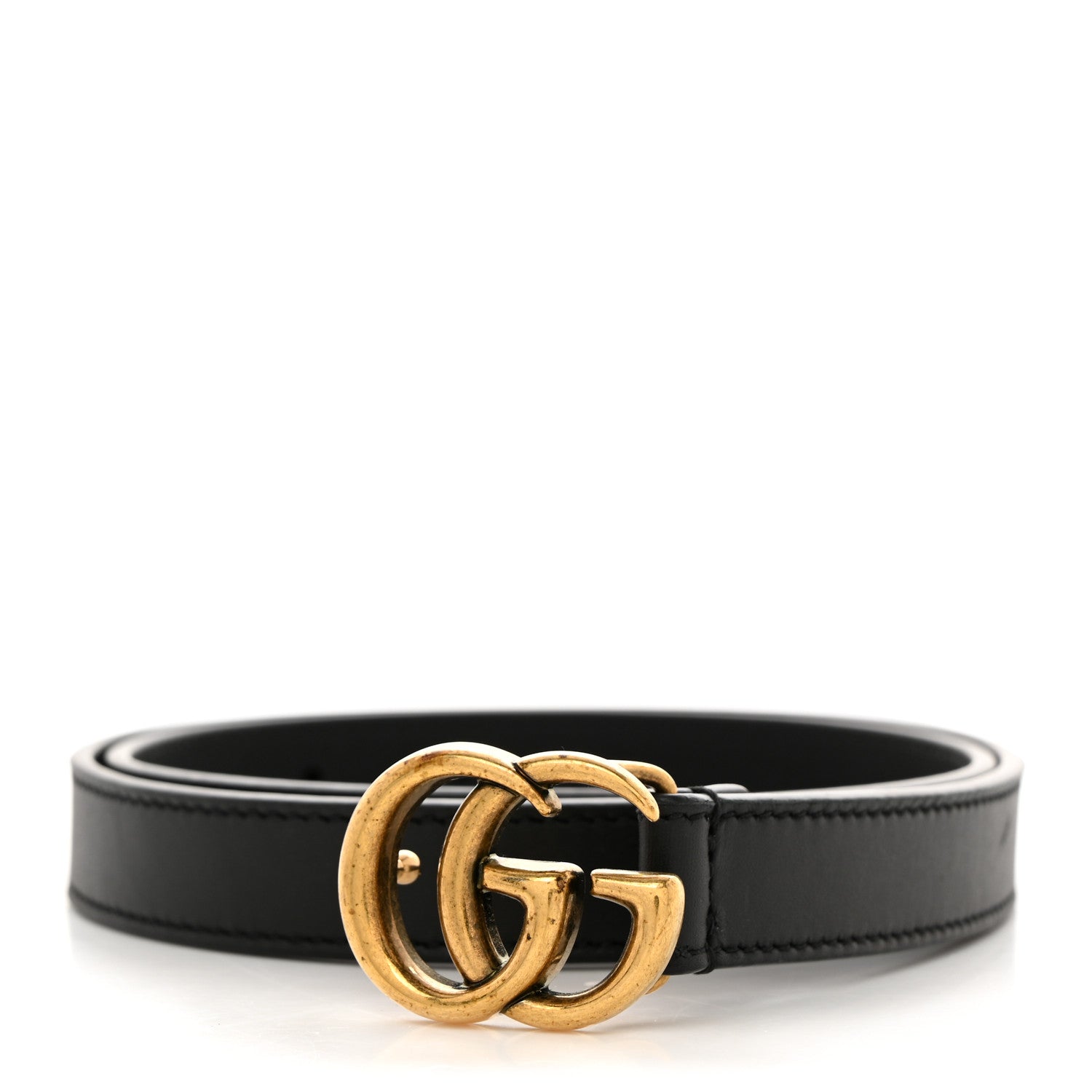Gucci Calfskin Double G 20mm Belt 70 28 Black 1 of 5