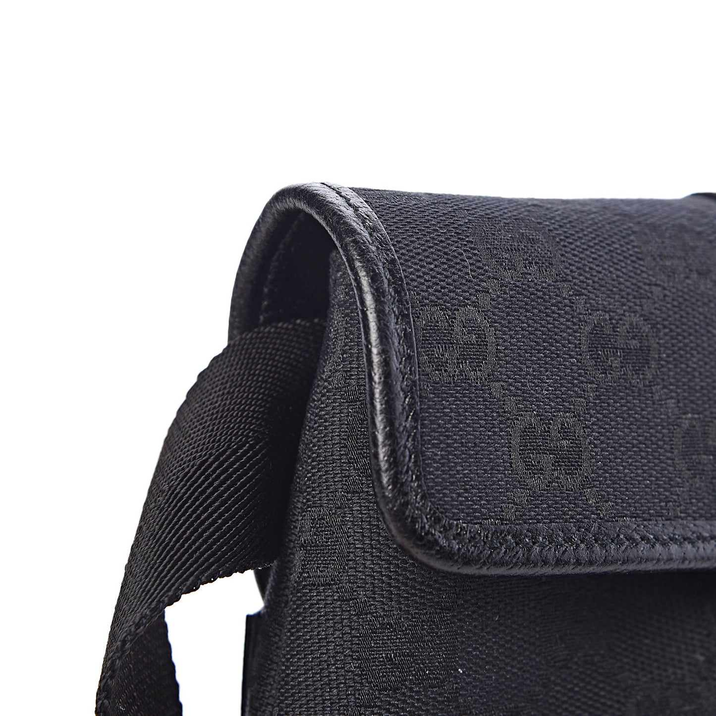 GG Monogram Web Buckle Belt Bag Black