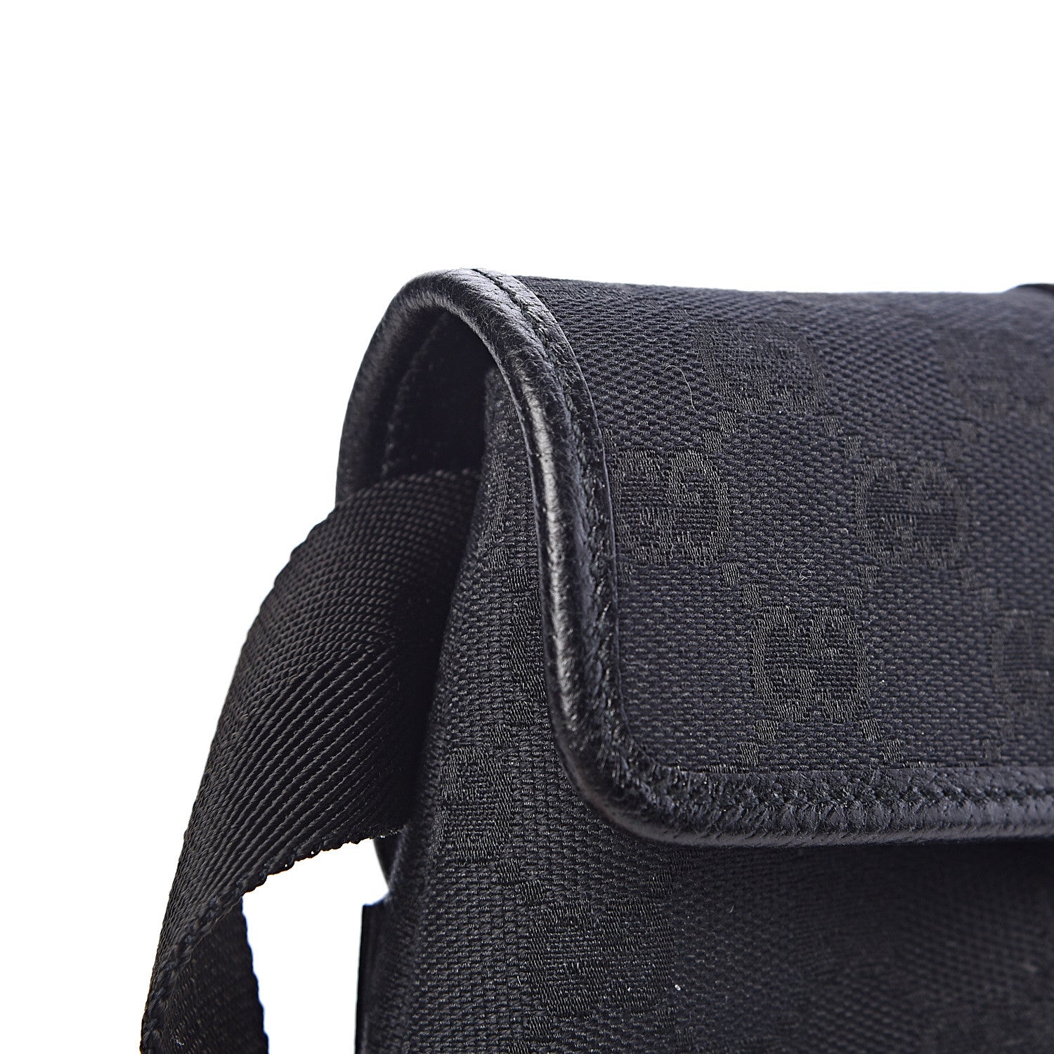 Gucci GG Monogram Web Buckle Belt Bag Black 11 of 12