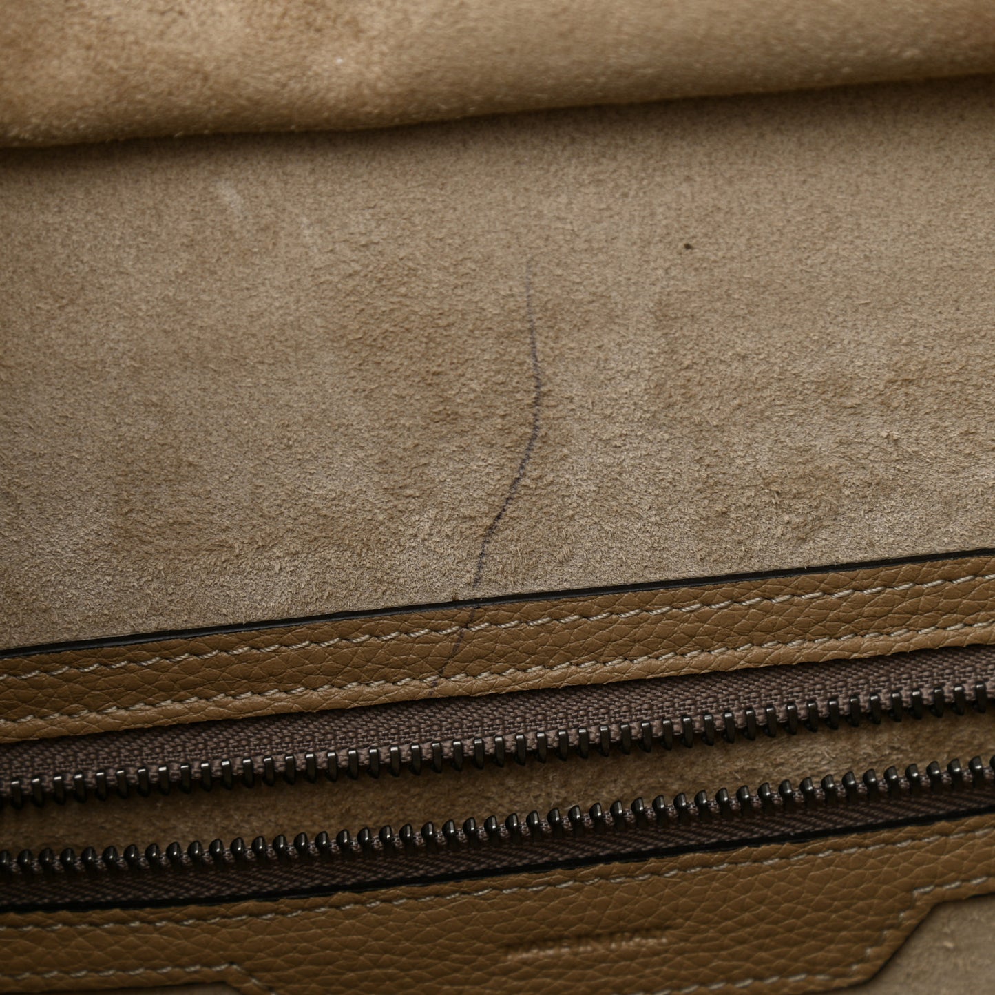 Drummed Calfskin Mini Luggage Dune