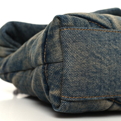 Saint Laurent Denim Quilted Toy Loulou Puffer Monogram Chain Satchel Rodeo Blue 9 of 11