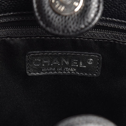 Chanel Caviar Quilted Petit Shopping Tote PST Black 6 of 9