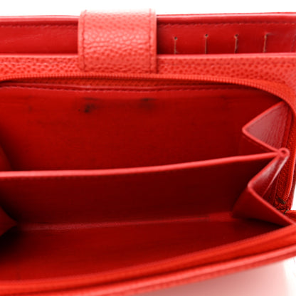 Chanel Caviar Timeless CC Zipped Pocket Wallet Red 6 of 9
